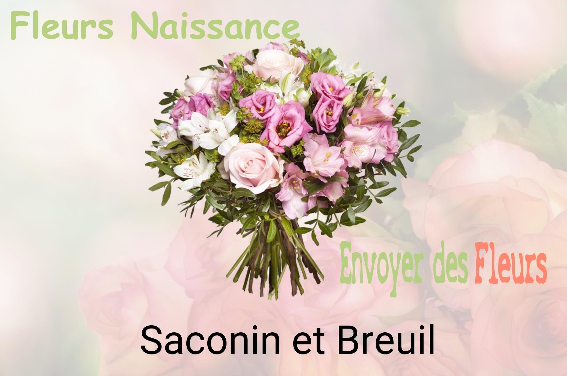 Bouquet de fleurs de naissance livré à Saconin-et-Breuil