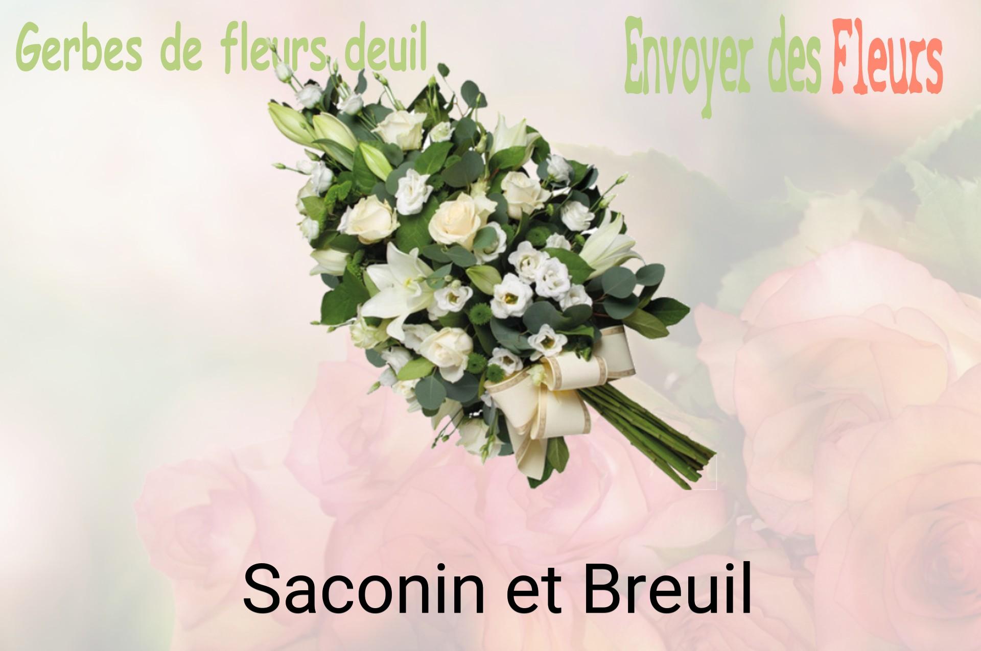 Gerbe de fleurs de deuil livrée à Saconin-et-Breuil